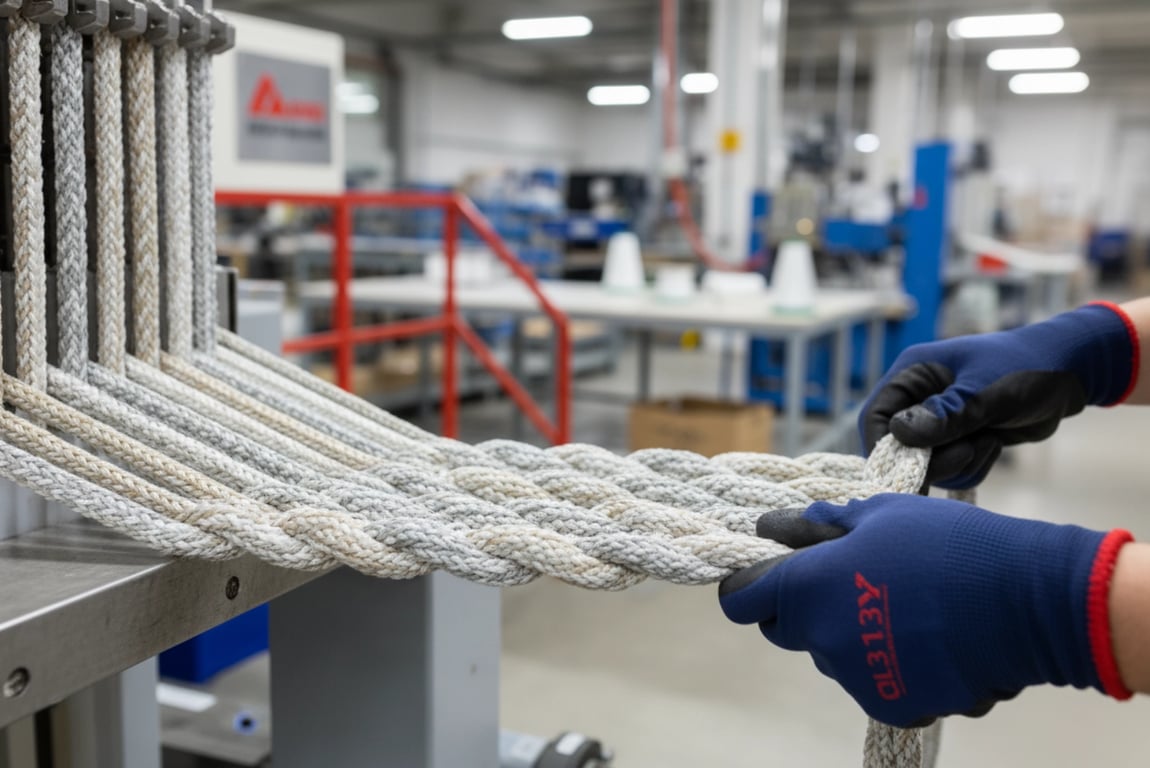 Professional Flag Rope Manufacturing - 4-Strand Braiding Weaving Process
