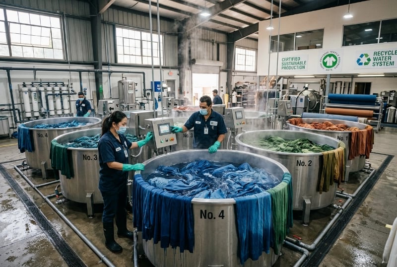 Eco-friendly low-impact dyeing process