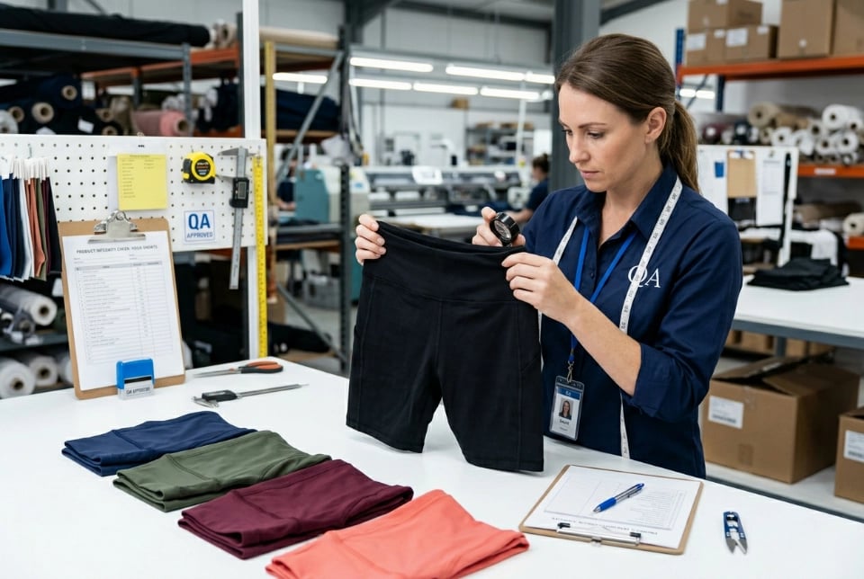 Yoga shorts quality check