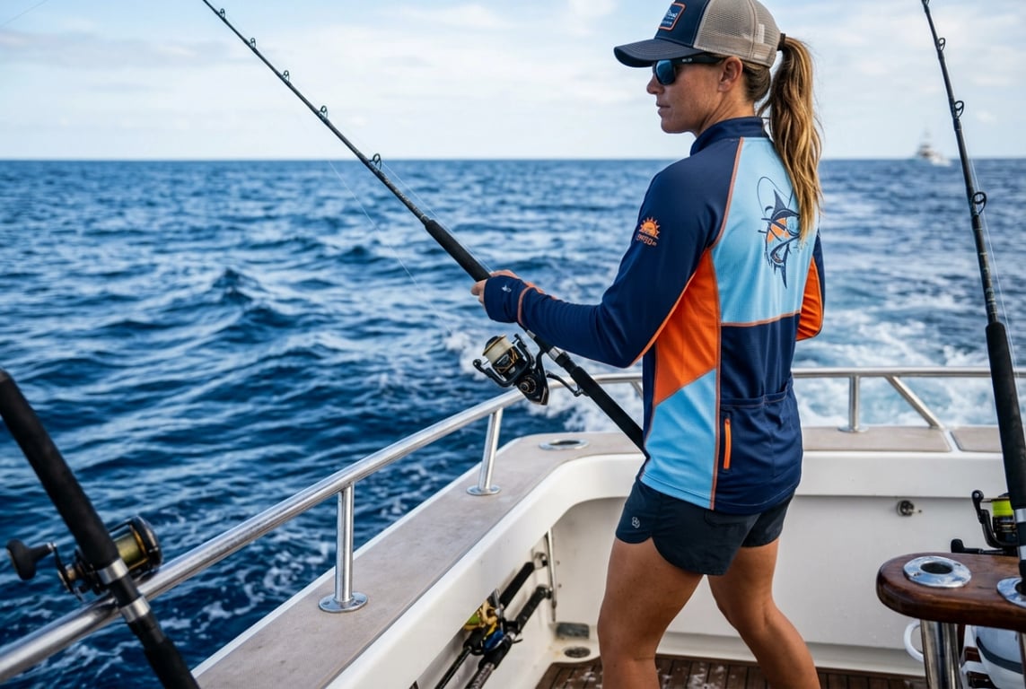 Offshore and deep sea fishing shirts with UPF50+ sun protection