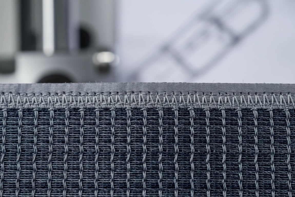 Heavy duty flag velcro strips showing industrial double-sided stitching and reinforced thread pattern for professional flag mounting