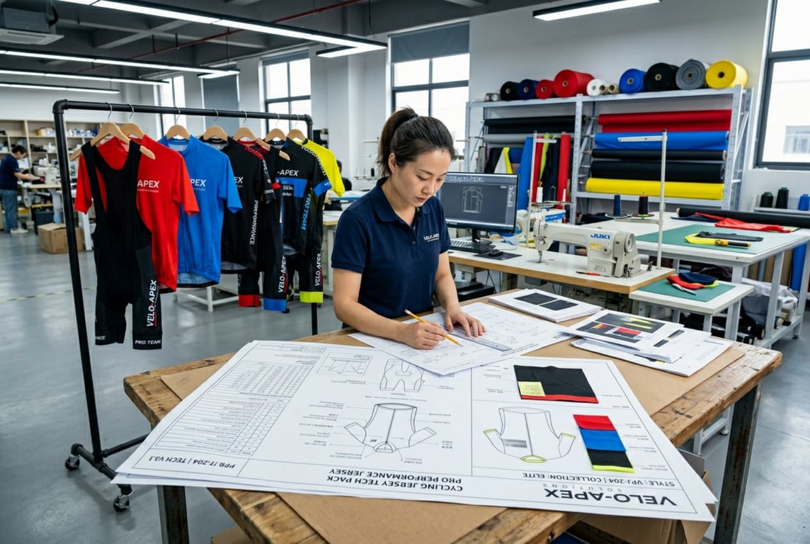 OEM cycling apparel manufacturing from tech pack
