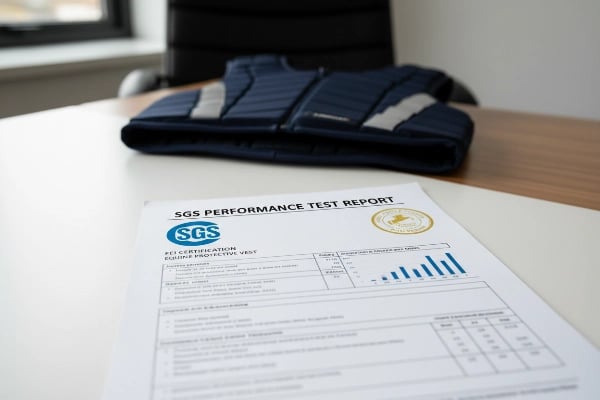 SGS test report for FEI certified equestrian competition vest