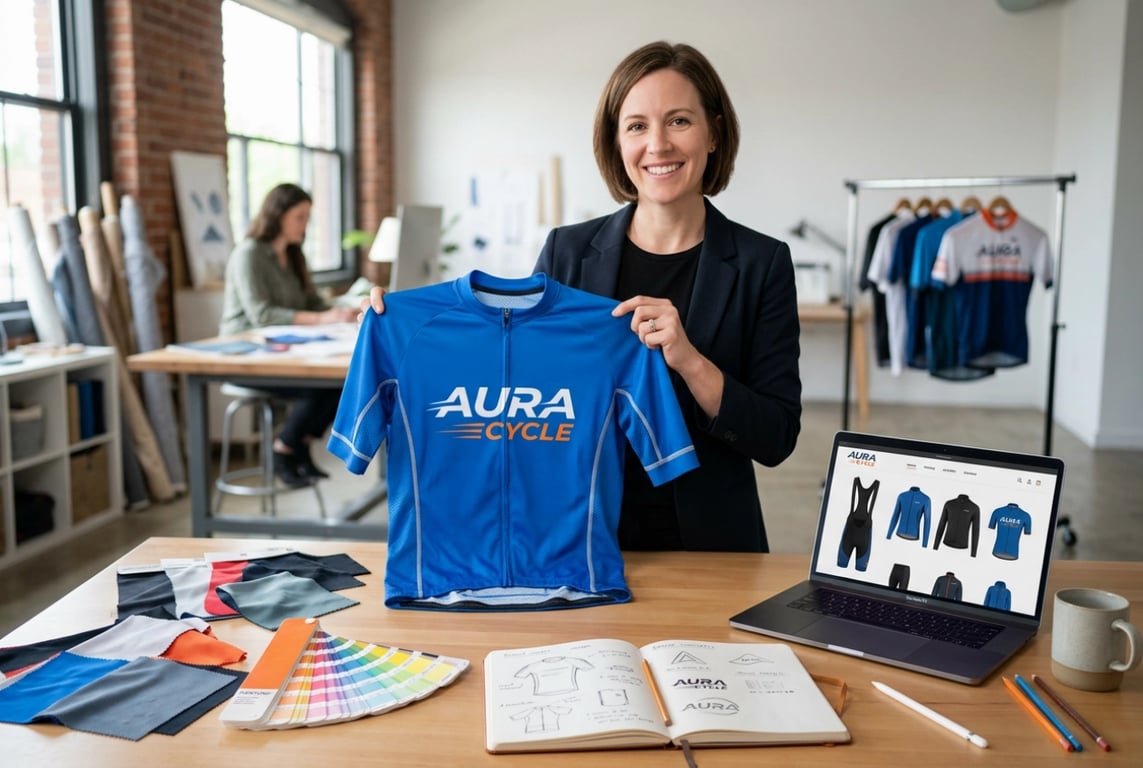 Launch new cycling apparel brand with custom logo