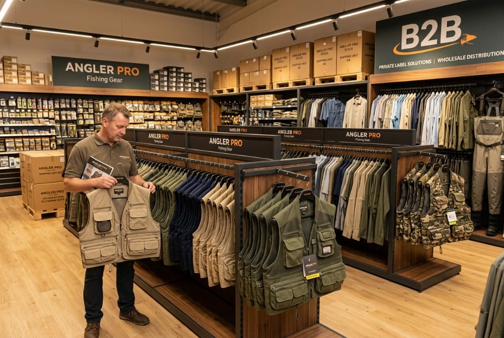 European fishing gear retail store and distribution