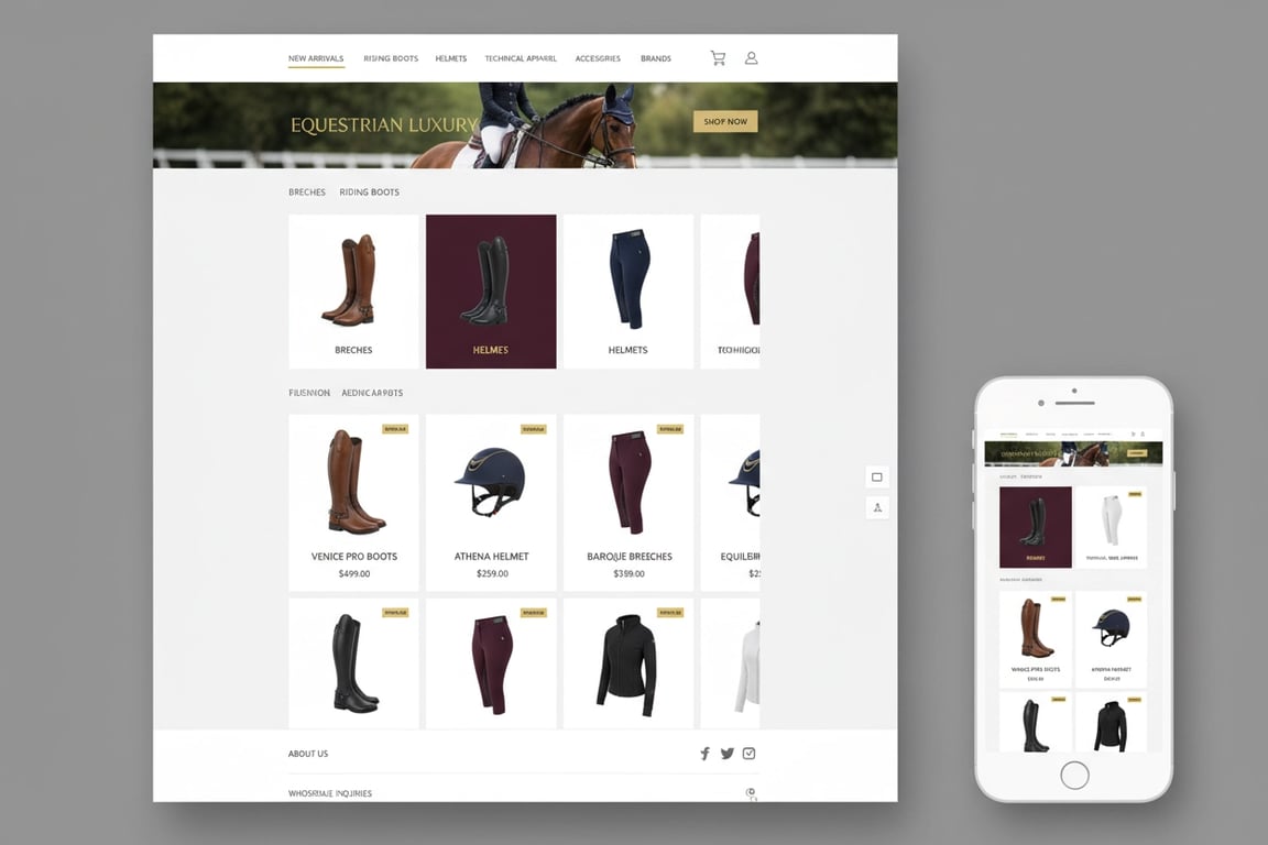 Online Equestrian Stores - E-commerce platforms selling riding gear