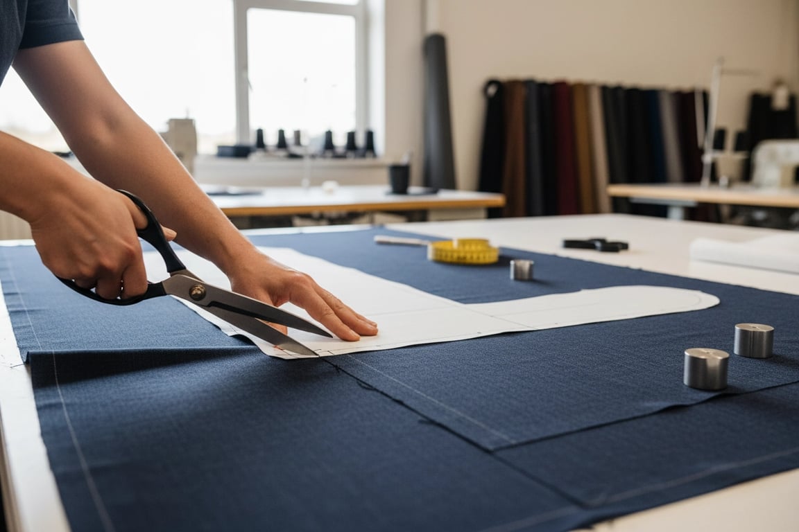 Professional cutting and tailoring of riding breeches