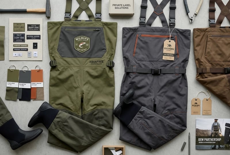 Custom Label and Branding Services for OEM Fishing Waders