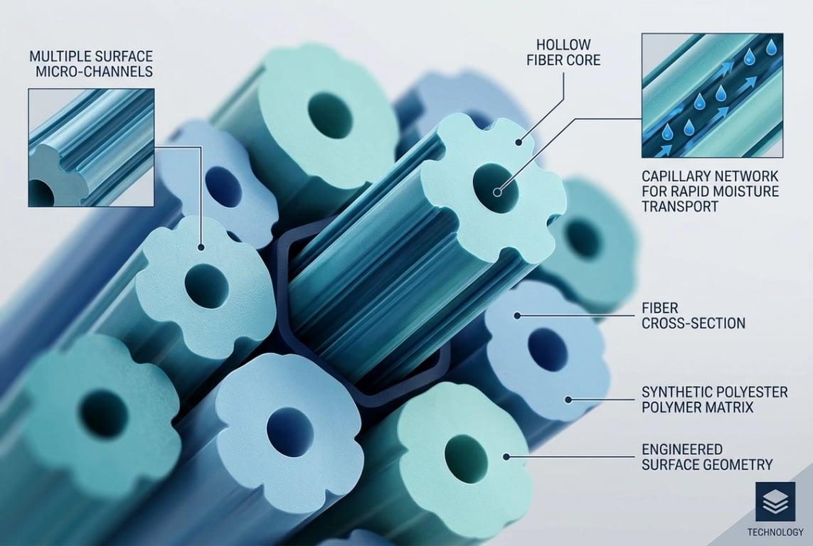 Moisture-Wicking Yarn Engineering - Cross-Section Modified Polyester Fiber