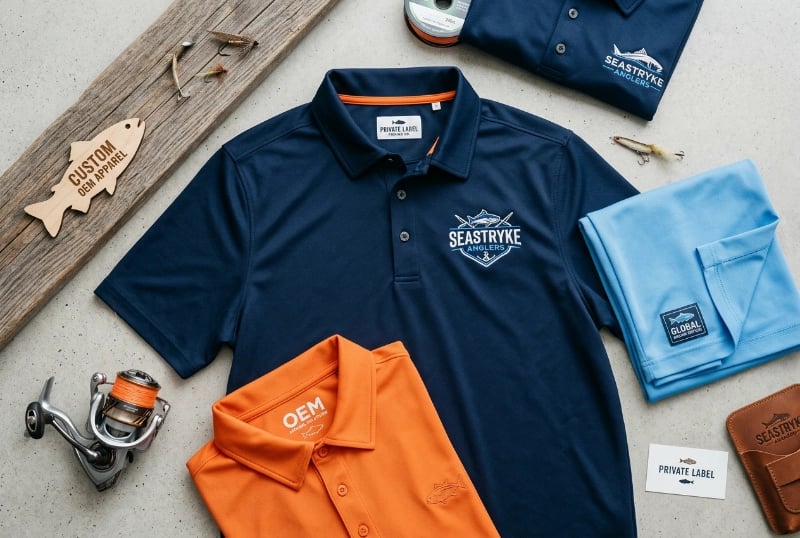 Custom Team Brand Fishing Polo - OEM ODM Private Label Embroidery