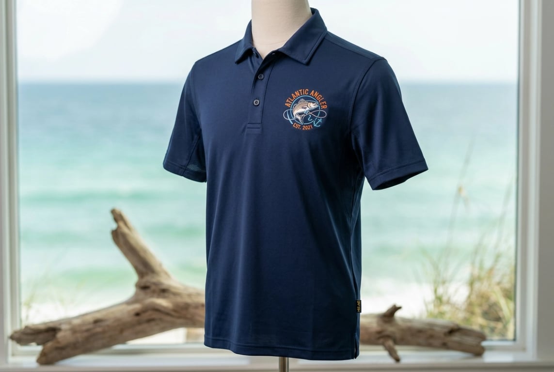 Custom Embroidered Fishing Polo Shirt - UPF50+ Performance Fabric