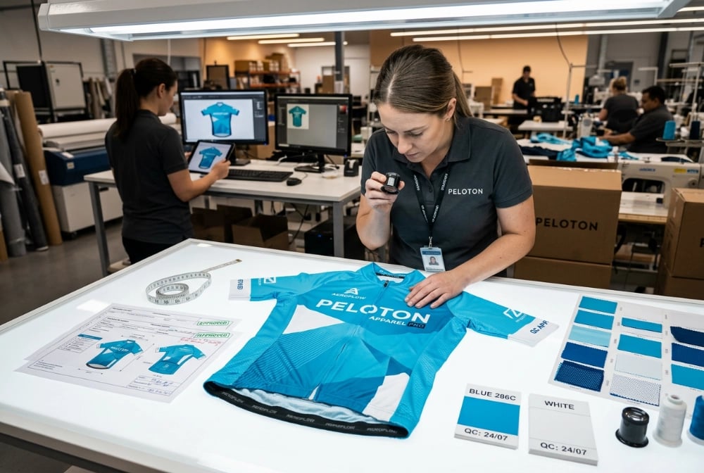 Cycling jersey sample production and approval