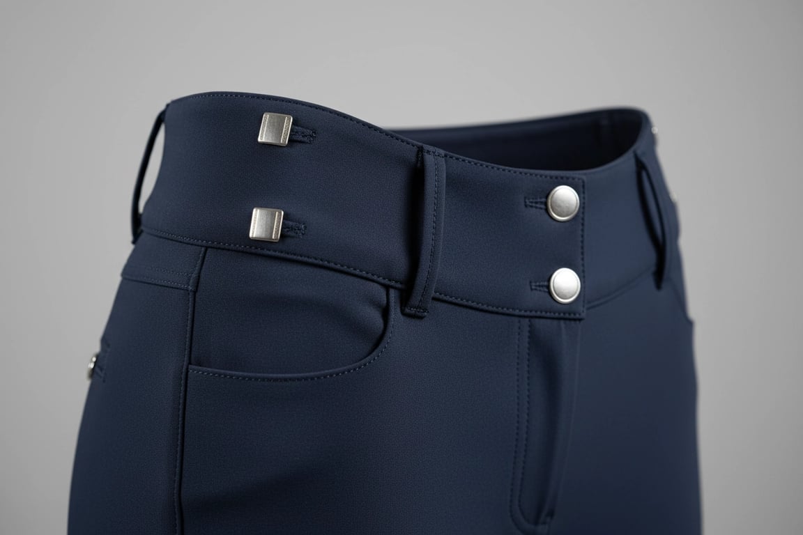 Wide waistband with belt loops