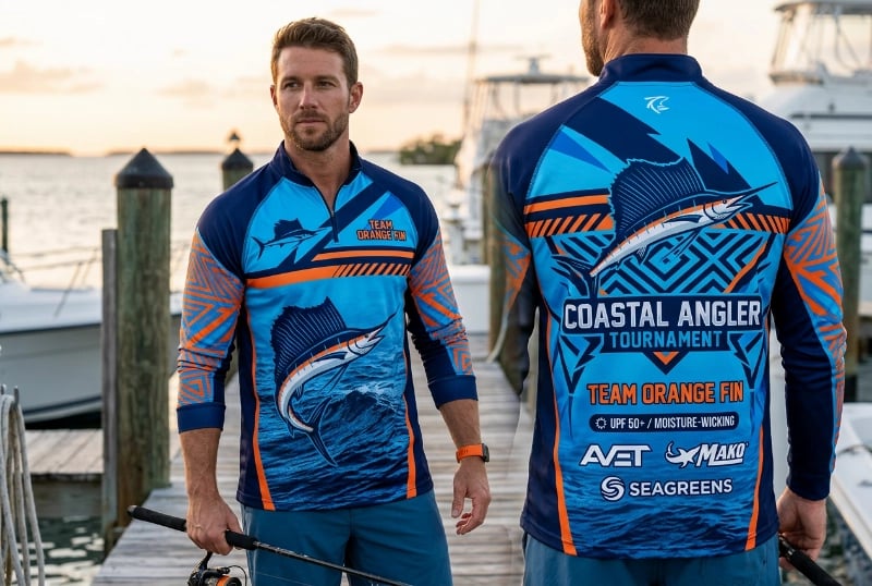 Sublimation tournament fishing jersey design