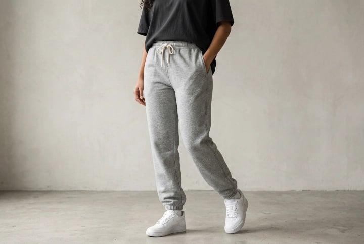 Straight sweatpant classic cut for lifestyle and streetwear