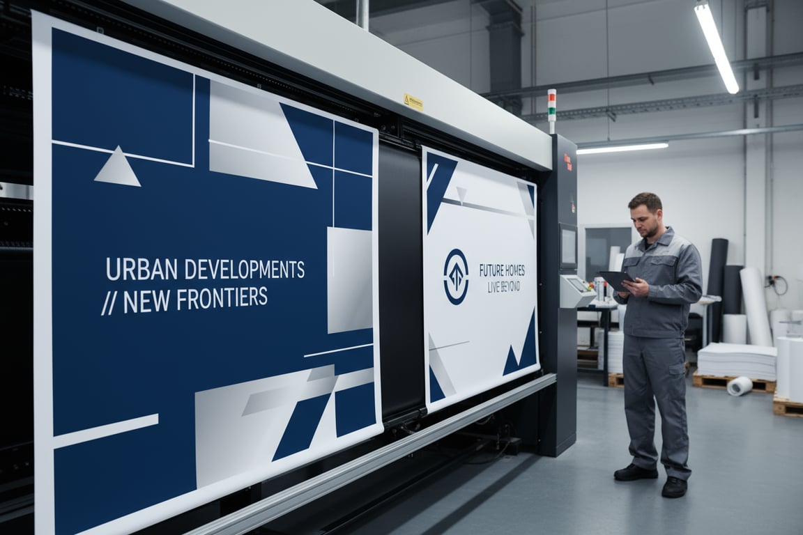 Blockout film banner printing for double-sided outdoor advertising - light-blocking layer prevents show-through