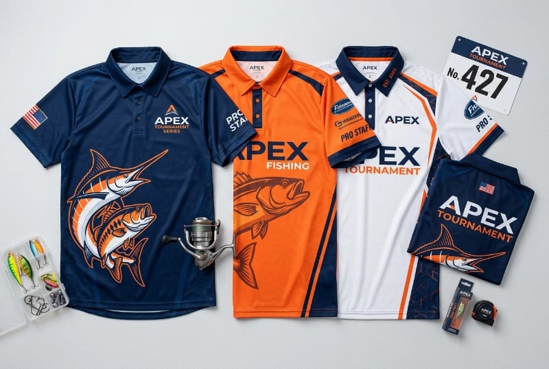 Custom Fishing Polos for Tournament Programs and Retail