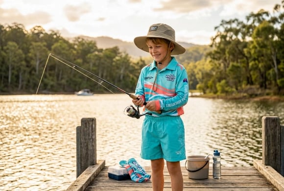 Kids fishing apparel set for Australian retailer