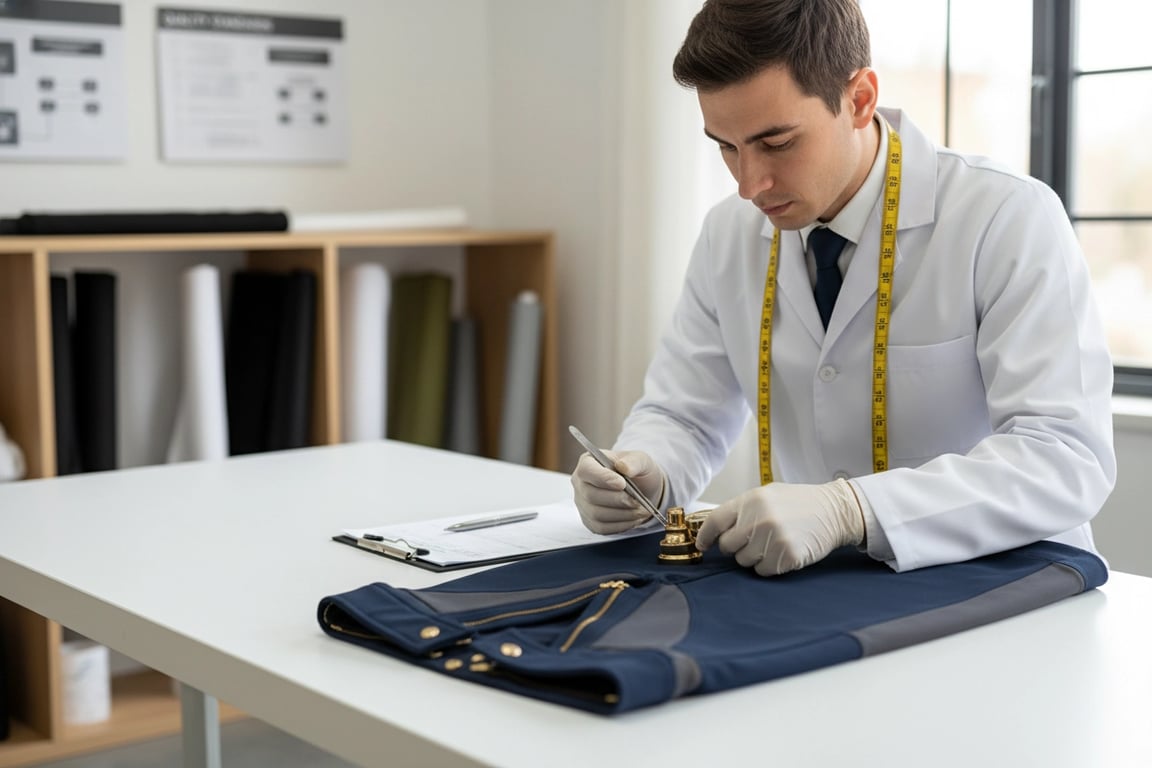 Quality control inspection process for equestrian apparel