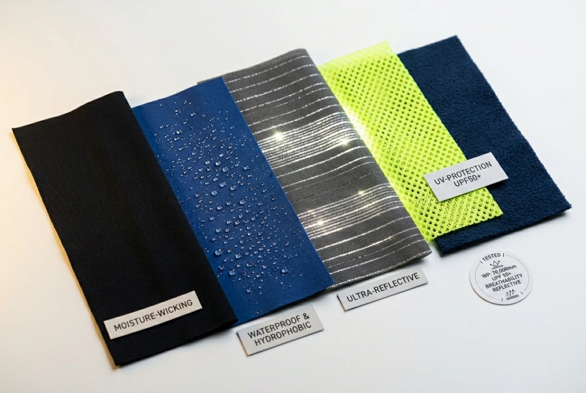Waterproof reflective and UV protection functional fabric