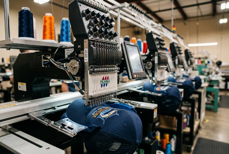 Embroidery and Print Customization - 12-Head Tajima Machines