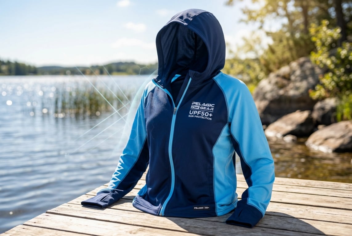 UPF50+ sun protection fishing hoodies