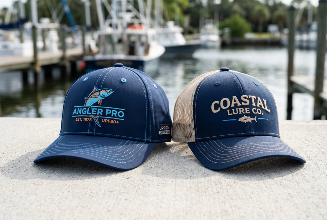 Custom Baseball Cap and Trucker Cap for Fishing - Quick-Dry Performance