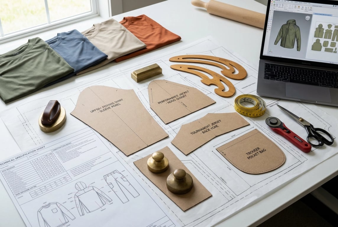 Pattern development and engineering for fishing apparel