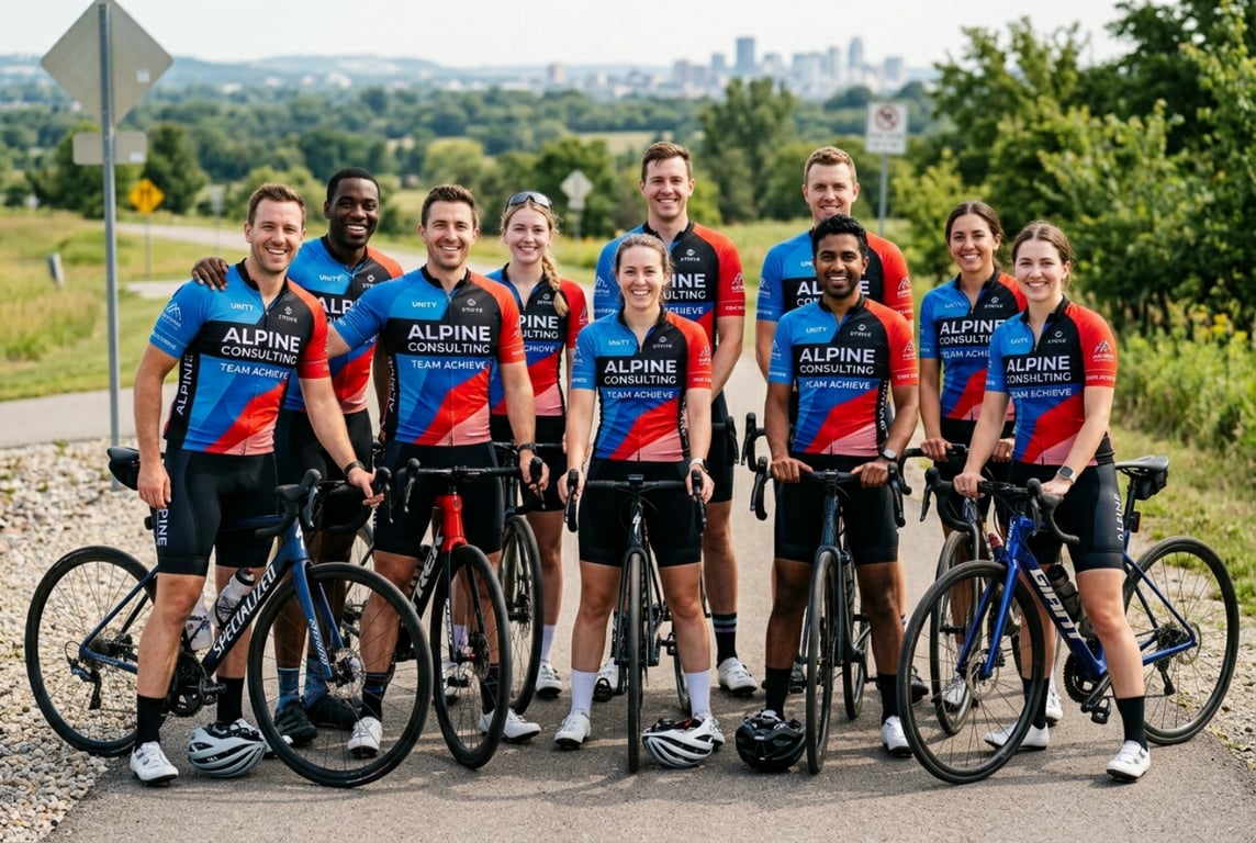 Corporate team building cycling group kit
