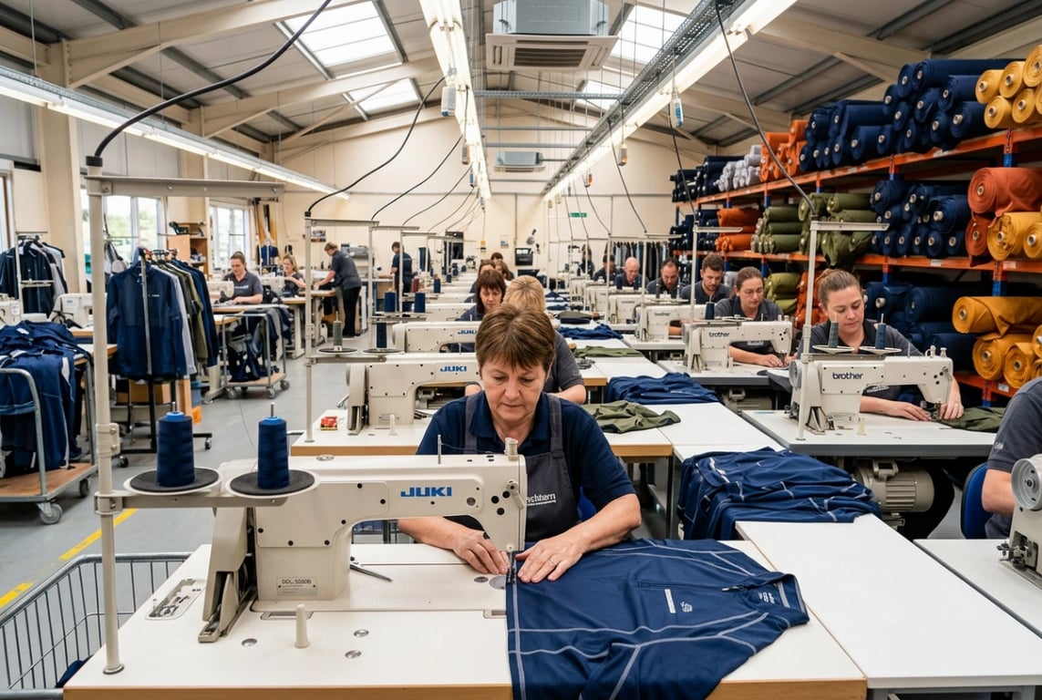 Sewing workshop for apparel manufacturing