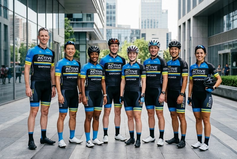 Corporate and group buyers branded cycling kits