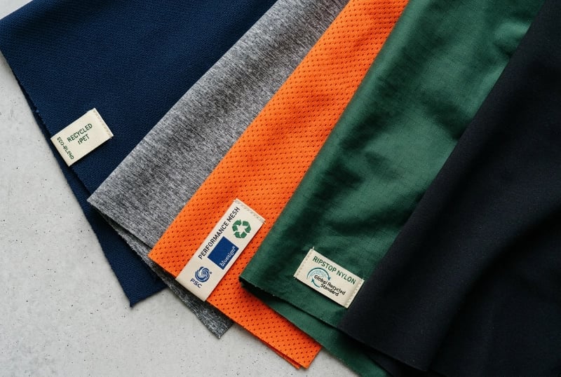 Recycled rPET and nylon fabric options