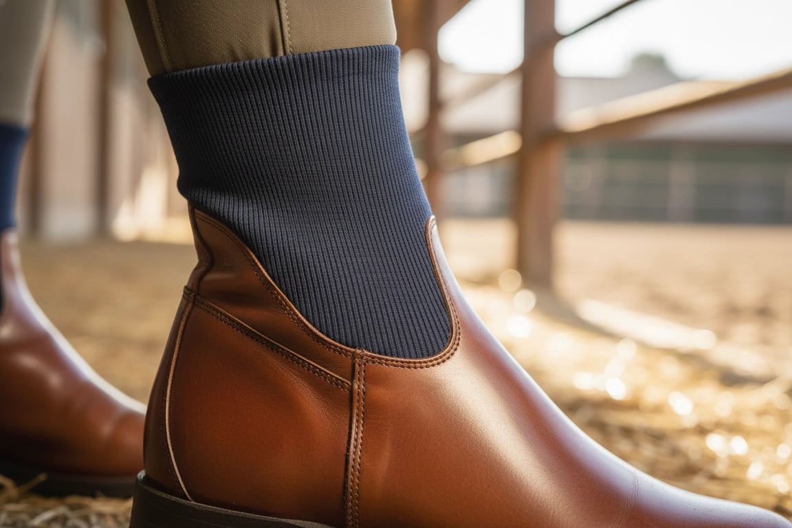 Elasticated ankle cuffs for boot grip