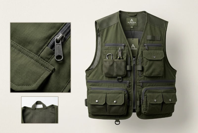 Multi-pocket outdoor fishing vest