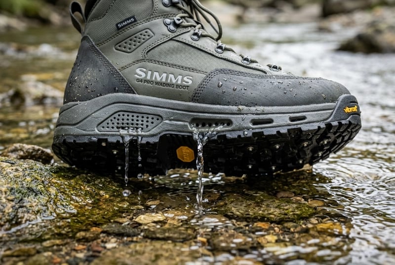 Precision Drainage Port System for Wading Boots