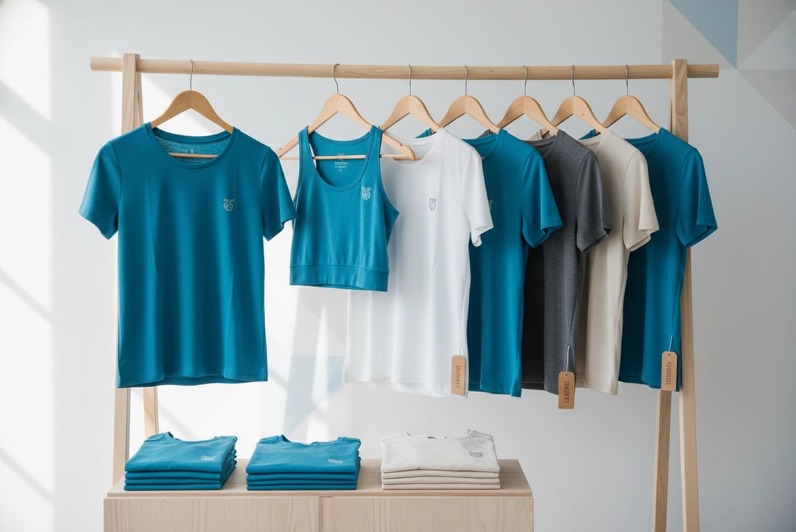 Sustainable workout t-shirts and tanks for Swedish fitness market