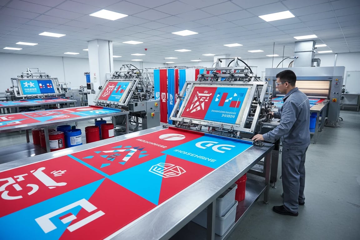 Screen printing flags - cost-effective method for solid colors and simple flag designs