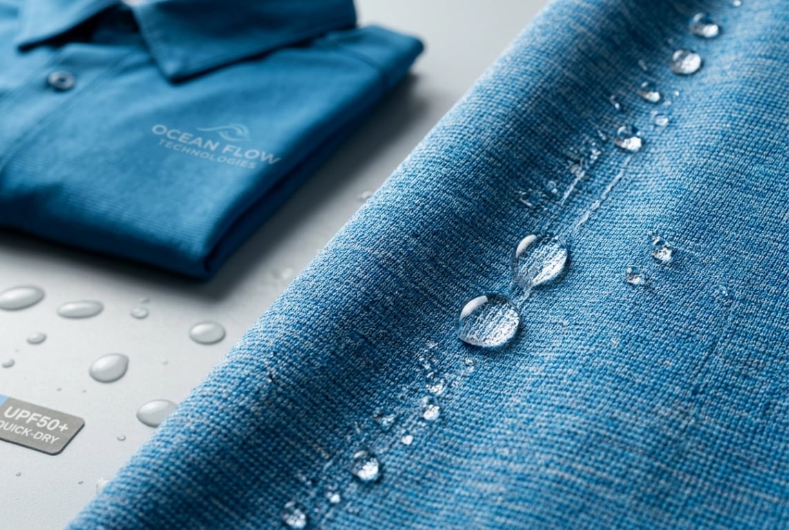 Quick-dry moisture-wicking fabric technology for performance fishing apparel