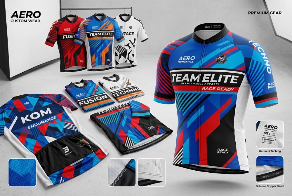 Cycling jersey design and mock-up