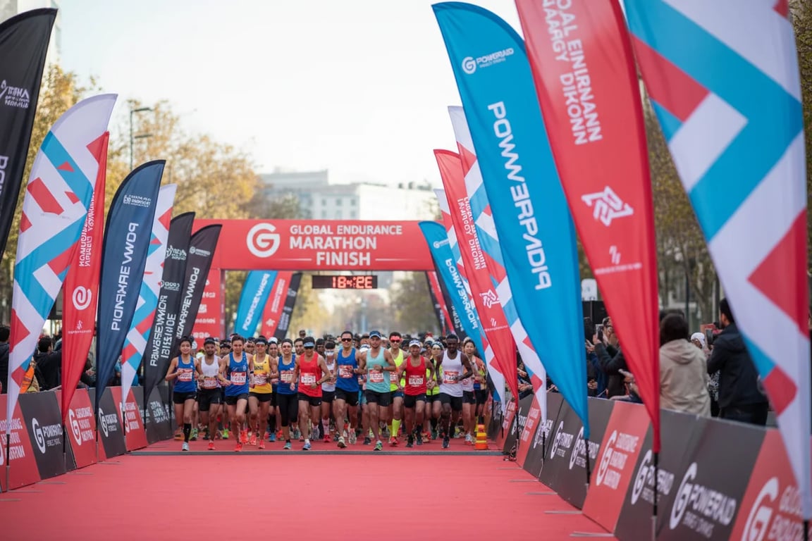 Marathon flag case study - 10,000 participant flags delivered for city sports event