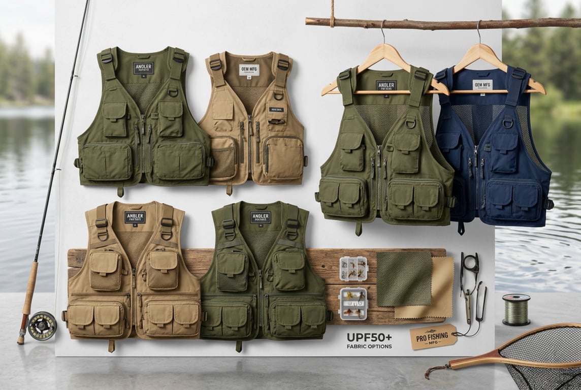 Custom fishing vests for professional anglers - OEM ODM manufacturing