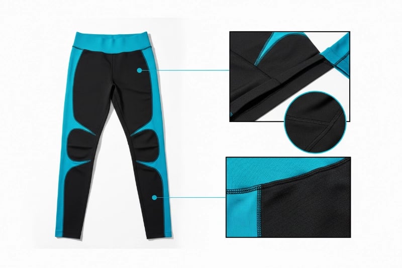 Performance leggings gym clothing UK - 4-way stretch moisture-wicking fitness wear manufactured by BeRunClothes