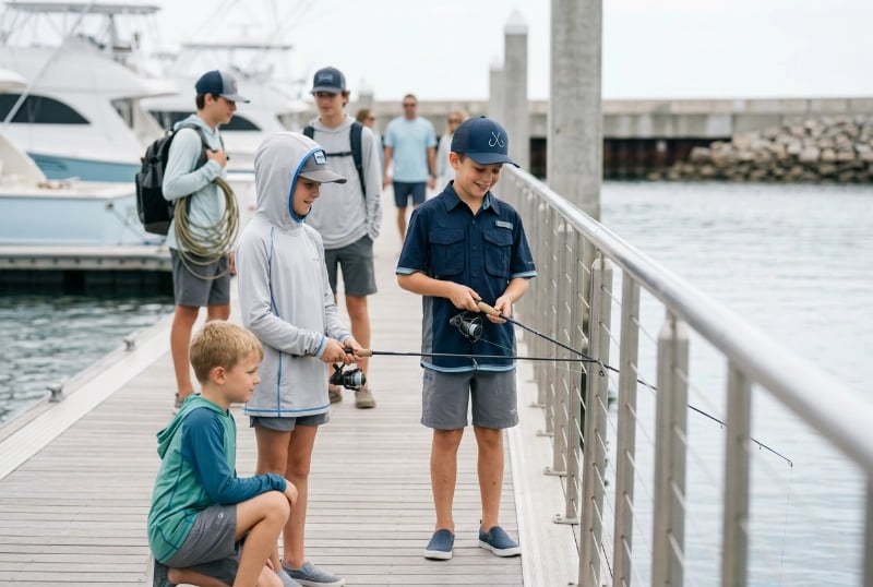 Youth and kids fishing apparel collection
