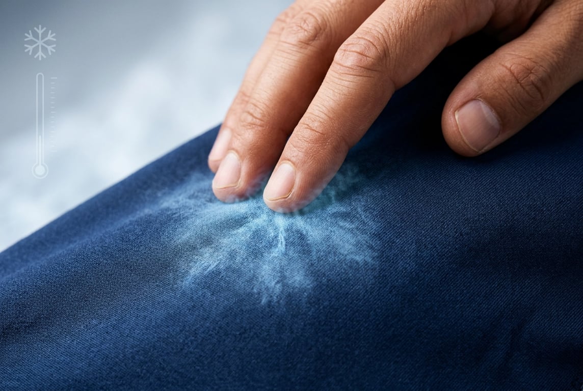 Cool-to-touch fabric technology for fishing hoodies