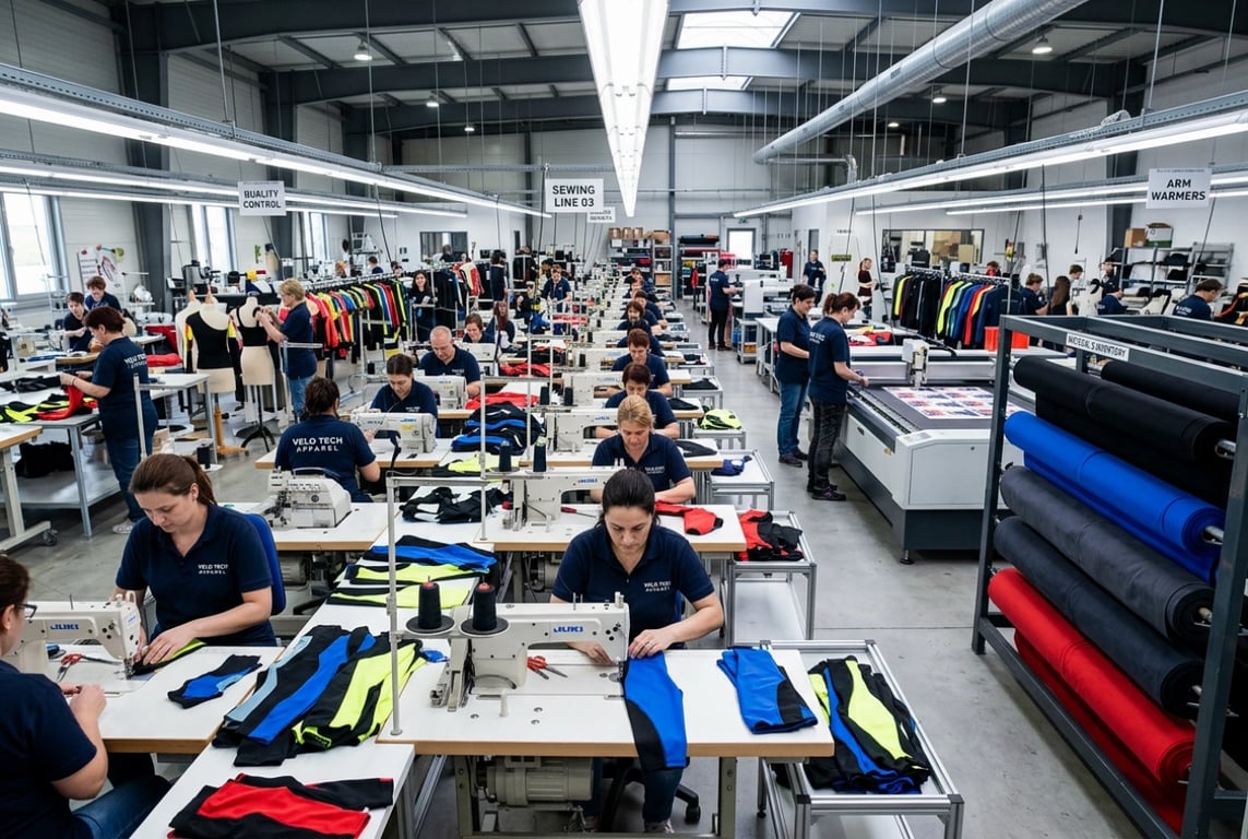 Factory floor production line real photo