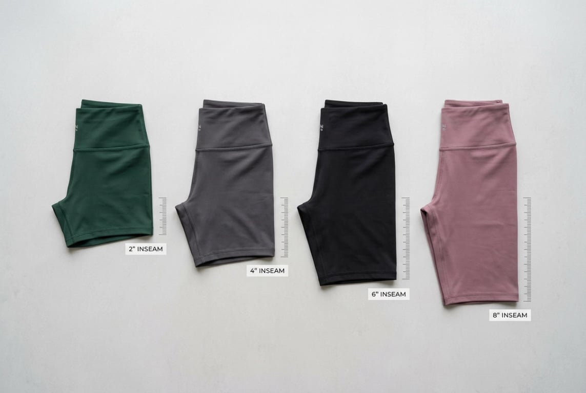 Yoga shorts inseam length options