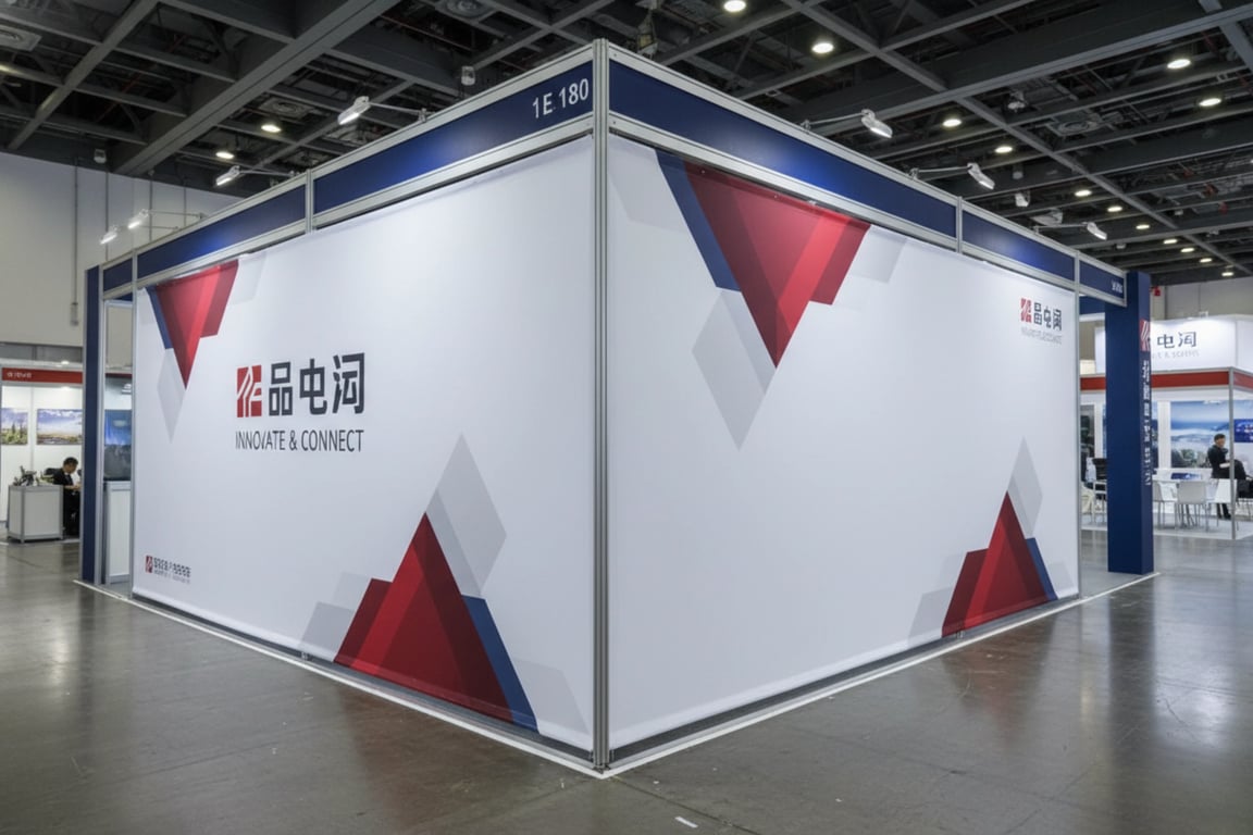 6m trade show booth backdrop fabric banner printing - reusable wrinkle-resistant display for international exhibitions