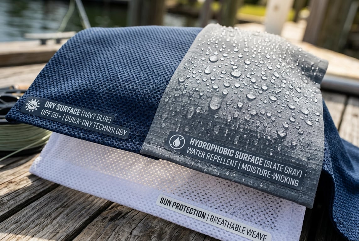 Performance fishing fabric technology - UPF50+ quick-dry