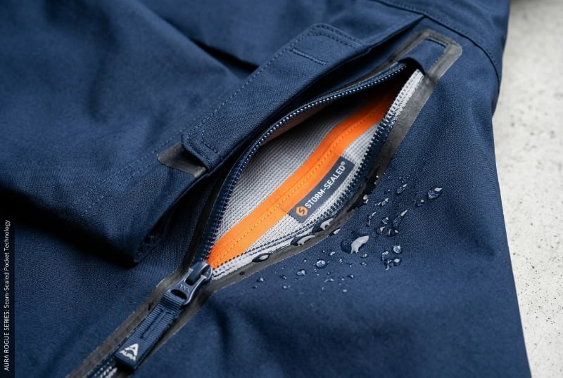 Waterproof Pocket Construction - Sealed Interior Design
