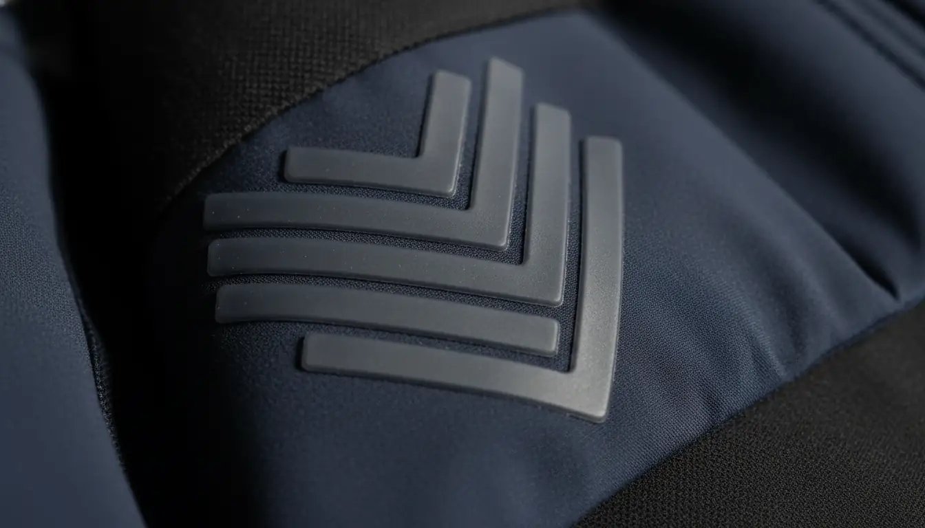 Silicone grip lining detail showing anti-slip technology for equestrian jackets